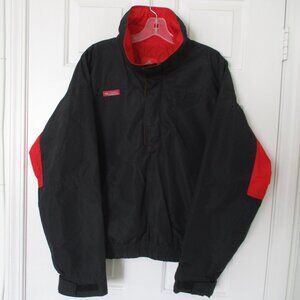 Columbia Bugaboo Mens L/S Black Red 1/4 Zip Lightweight Ski Jacket - Size Medium